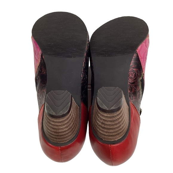 L’ Artiste by Spring Step Embossed Leather Side Zip Booties - Picture 8 of 12